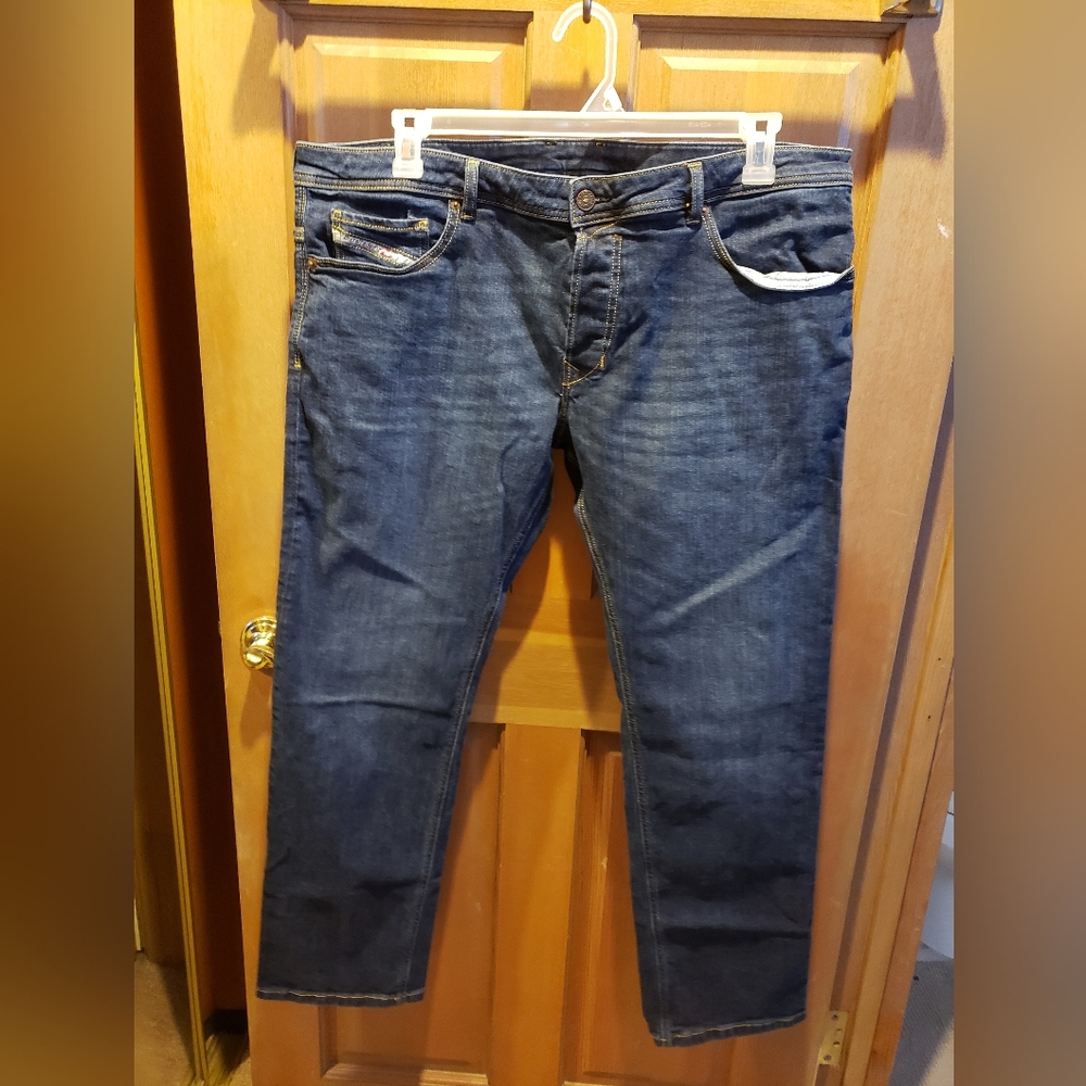 Diesel Men's Dark Blue Straight Leg Jeans W38 L30